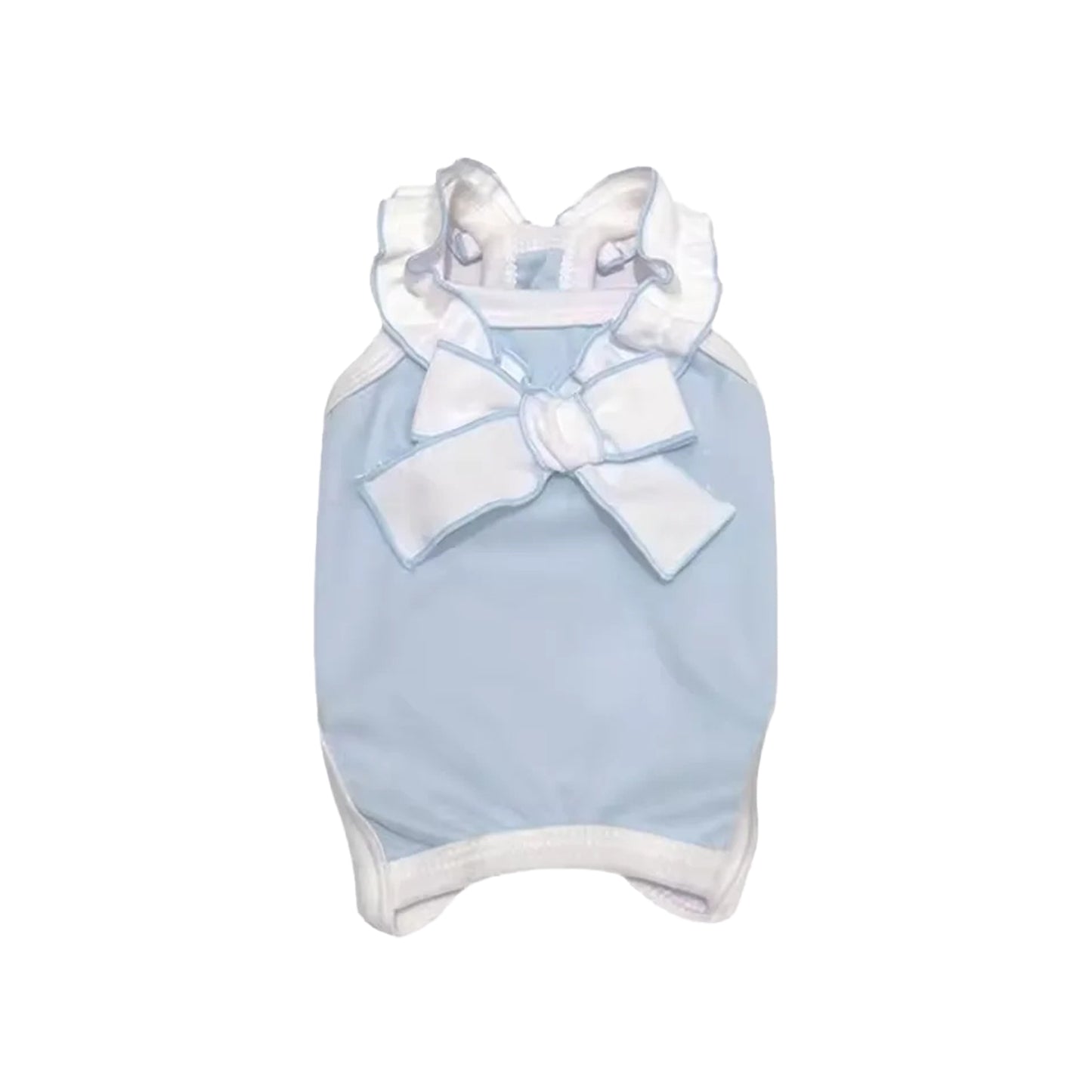 Bow Ruffle Dog Vest Dress – Cute Summer Top for Small Dogs