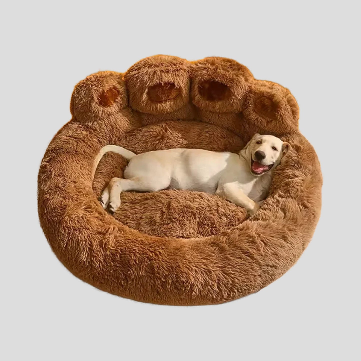 Paw-Shaped Plush Dog Bed – Ultra-Soft Fluffy Pet Sofa for Dogs & Cats