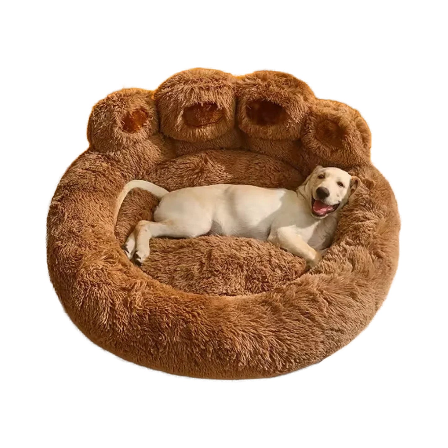 Paw-Shaped Plush Dog Bed – Ultra-Soft Fluffy Pet Sofa for Dogs & Cats