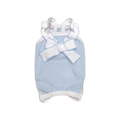 Bow Ruffle Dog Vest Dress – Cute Summer Top for Small Dogs
