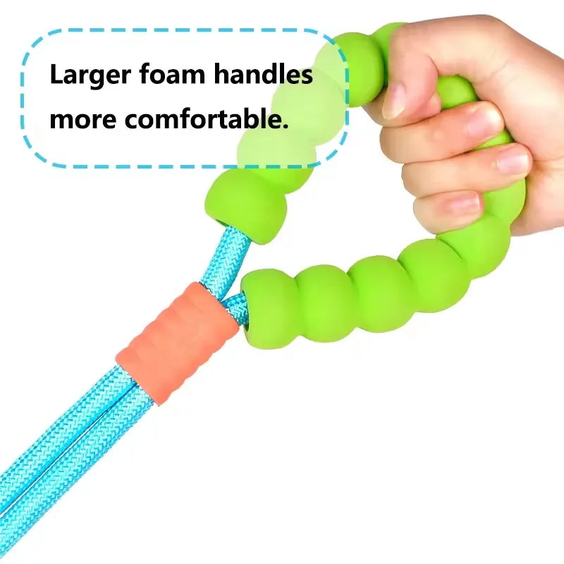 Colorful Foam Handle Dog Leash – Soft Grip Rope Lead for Dogs