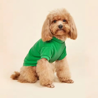 Solid Color Dog T-Shirt – Soft Cotton Tee for Small & Medium Dogs