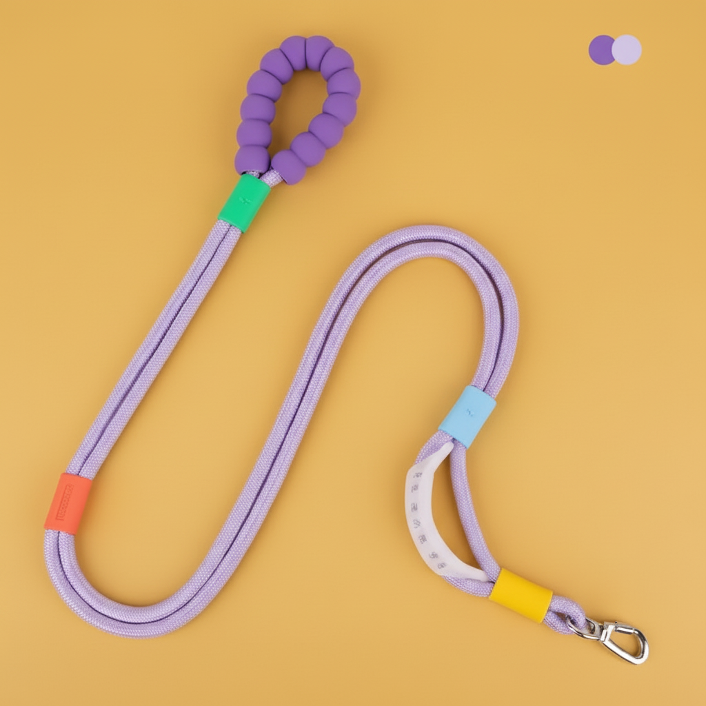 Dog Leash Golden Yellow Background